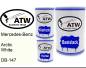 Preview: Mercedes-Benz, Arctic White, DB-147: 500ml Lackdose + 500ml Klarlack + 250ml Härter - Set, von ATW Autoteile West.